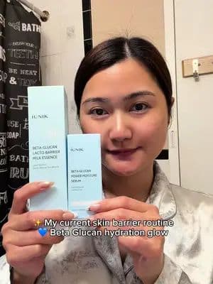 Hydrated barrier = happy skin 💙 Loving the iUNIK Beta Glucan Lacto Barrier Milk Essence + iUNIK Beta Glucan Power Moisture Serum for calm, glowy skin ✨ Shop on YesStyle & use code NGOCBONI125 to save 💙 #iunik #iunikxyesstyle #betaglucan #kbeauty #yesstyleinfluencers @YesStyle @YesStyleInfluencers @IUNIK