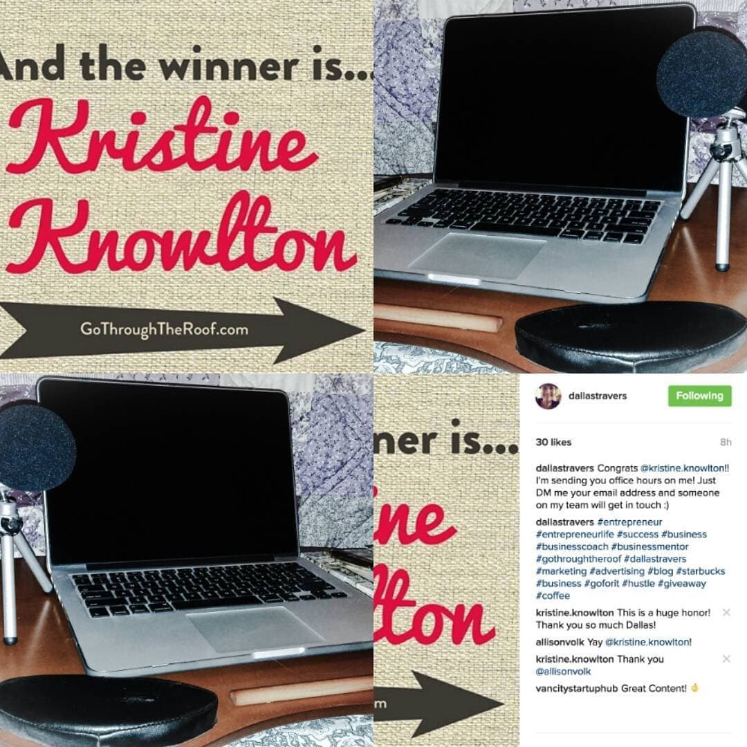 So exited to be the winner @dallastravers office hours on me! Dallas has helped so many people including myself over the
