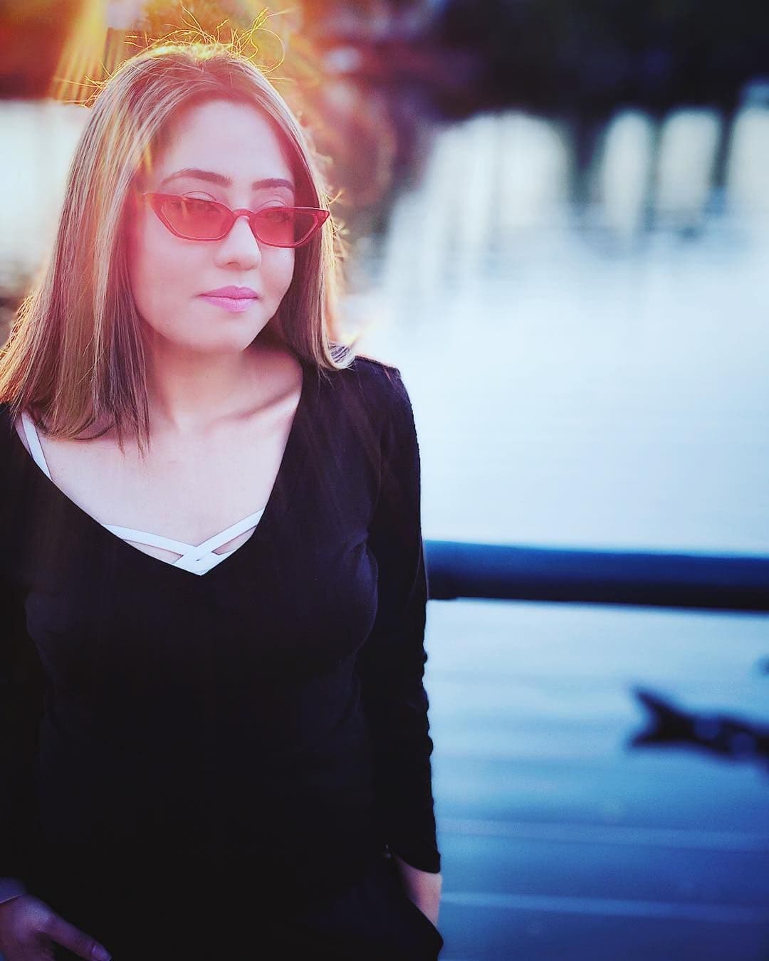 Thankyou for these beautiful red shades @livho_sunglasses I can rock them all day with any kind of look so light weight
