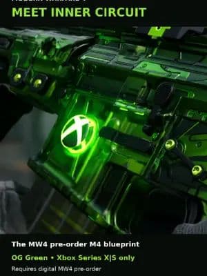 Gear up for 25 years of Xbox. Pre-order Modern Warfare 4 digitally and unlock the Inner Circuit M4 Weapon Blueprint, featuring a translucent OG Green anniversary design for XBOX Series X|S players. Learn more: https://a.atvi.com/PreOrderBonus @callofduty #Ad #Advertisement #Sponsored