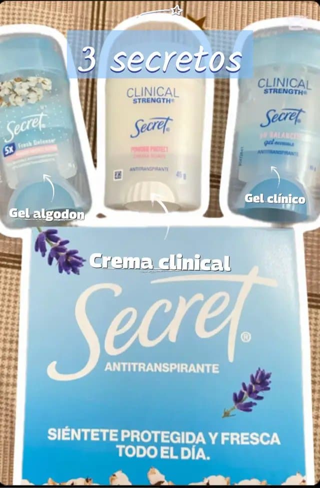 @Secret Desodorantes @For_Me #secretcolombiafm #misecreto #secretelsecretodelasgirls #publicidad #protegidayfrescato