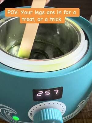 A trick or treat for your legs! This kit is a must have for waxing at home! #wax #waxingkit #ad #tresswellness #waxing