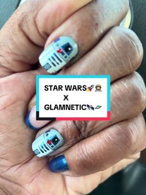 May the force be with your manicure✨🌌@Glamnetic #glamneticnails #PressOnNails #StarWarsNails #BeepBoopNails #tiktokshopfalldealsforyou