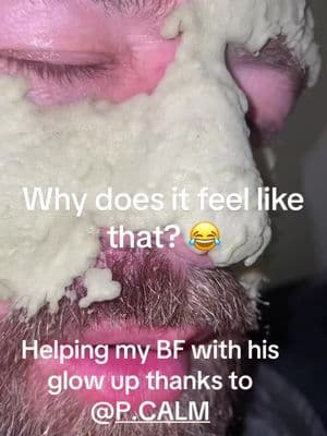 My favorite mask on my BF to help him glow up… 😂 @P.CALM #tiktokshopblackfriday #tiktokfalldealsforyou #bubblemask #koreanskincare #pcalm