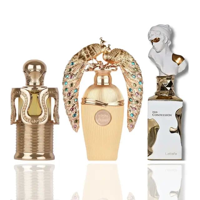 One box, three signature vibes.
Maitha – soft florals with sweet vanilla & sandalwood.
Afeef – bright bergamot, juicy peach and creamy white florals.
Her Confession – warm cinnamon, incense and vanilla.
Dress your mood, not just your outfit. Display-worthy bottles, unisex scents, endless combos. Would you wear this trio for day, date, or late night?
Tap to add a luxe Middle Eastern touch to your fragrance wardrobe. #weeklydeals #payday #RushReady #tiktokshopsummersale #lattafa #fragranceset #perfumetok #unisexfragrance #giftideas