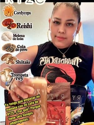 Yo tengo que empezar mi mañana con mi café de RYZE. ¿Por qué? Porque tiene seis hongos adaptógenos: cordyceps, melena de león, cola de pavo, reishi, shiitake y king trumpet. Estos hongos pueden apoyar la energía, la memoria, la concentración y las defensas del cuerpo. También aportan antioxidantes que ayudan a proteger las células. Este es el café que tú necesitas. Yo ya no lo suelto por nada. Te lo dejo aquí en el carrito.#RYZE #RyzeCoffee #MushroomCoffee #CafeConHongos #TikTokShop @ryzesuperfoods