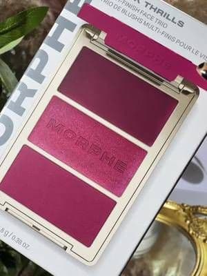 #Gifted Unboxing a little cheek thrill 🍷✨ Meet the @Morphe Cosmetics Cheek Thrills Multi-Finish Face Trio in Wine & Dine + Morphe M200 Dual-Ended Blush Brush to blend it all together. 😍 The shades are giving warm, flushed, wine-stained cheeks and I already know this combo is about to stay in my rotation. 🍇💗 #MorpheCheekThrills #AD @Ulta Beauty @morphe